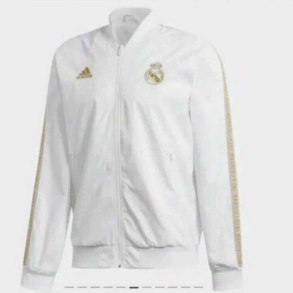 New Adidas Men's Real Madrid Anthem Soccer Jacket